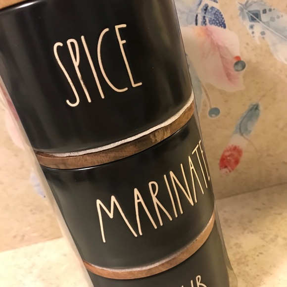 Rae Dunn Black Stacking Seasoning Jars - Picture 3 of 7